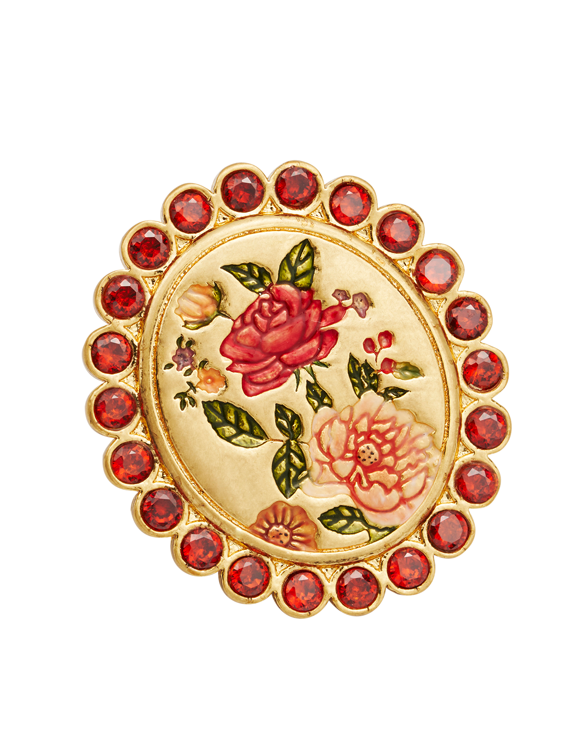Eve Floral Brooch in Gold