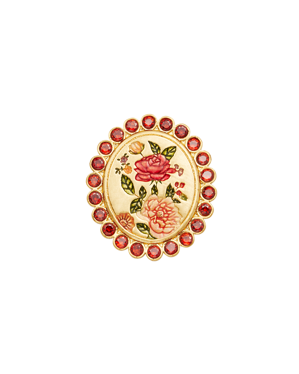 Eve Floral Brooch in Gold