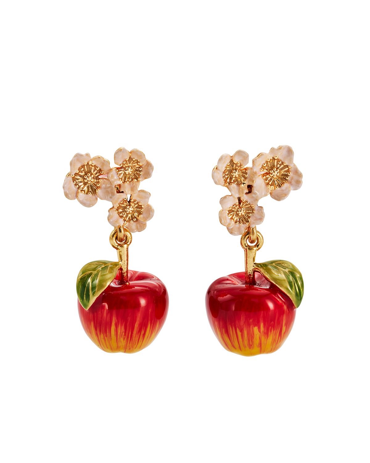 Orecchini Pendenti Apple Blossom in Oro