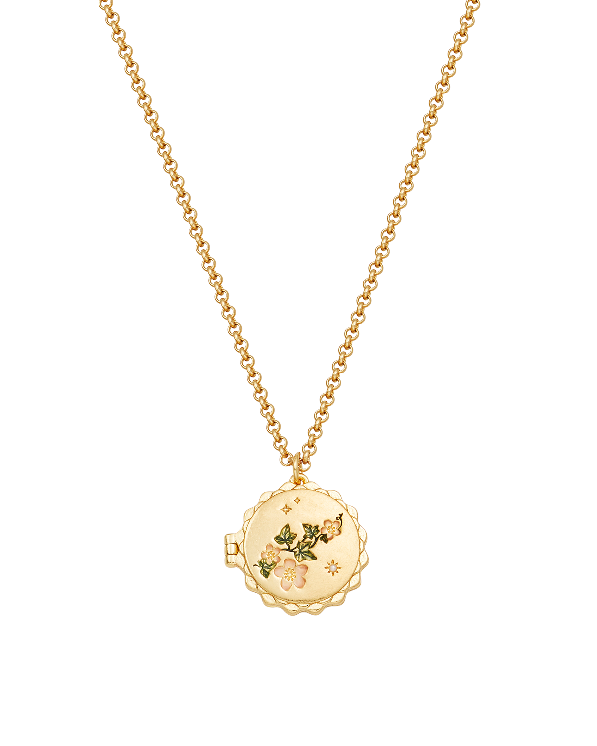 Collana Medaglione Ivy Blossom in Oro
