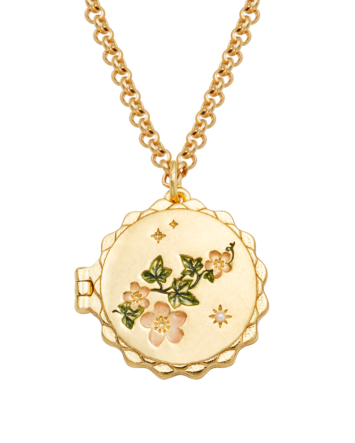 Collana Medaglione Ivy Blossom in Oro
