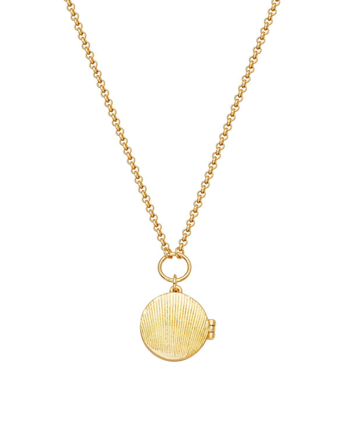 Snake & Blossom Medaillon-Halskette in Gold