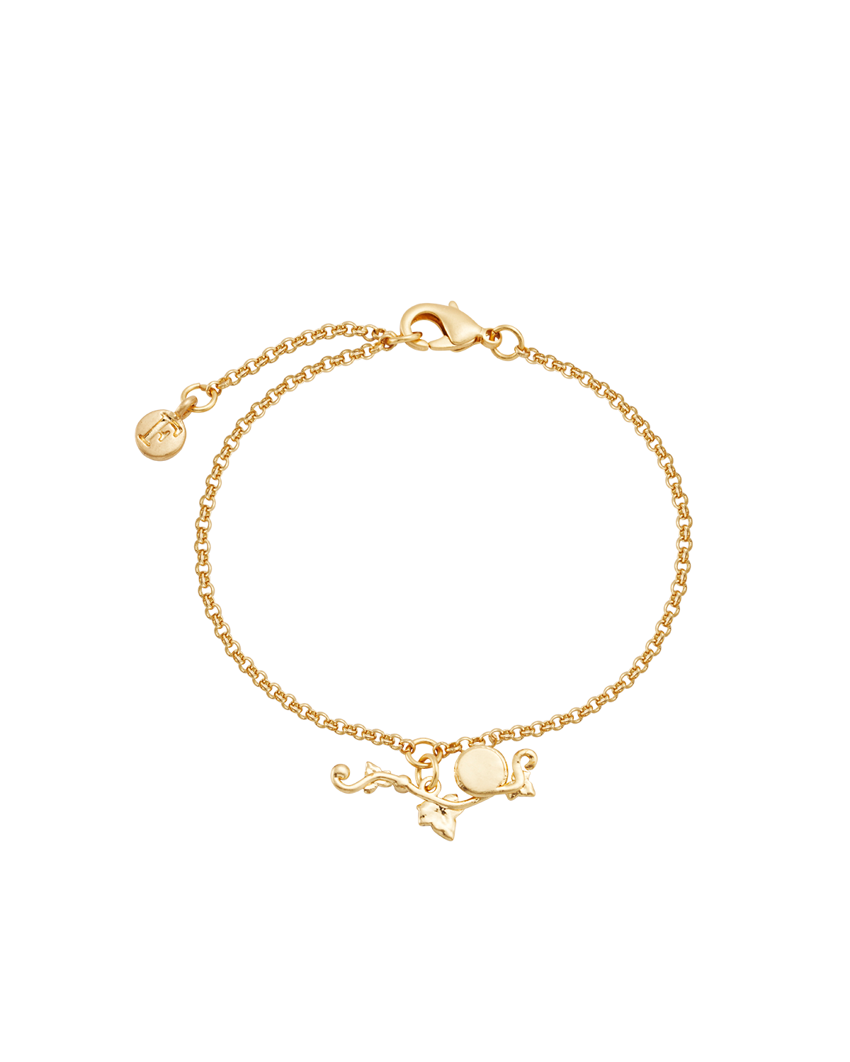 Ivy & Pearl T-Bar Bracelet in Gold