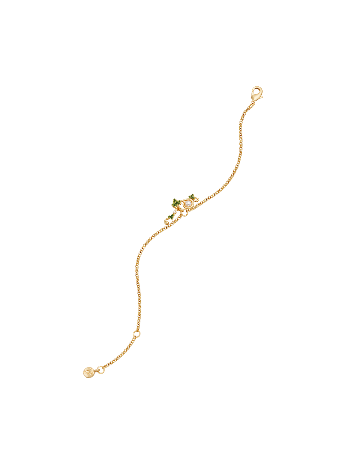 Ivy & Pearl T-Bar Bracelet in Gold