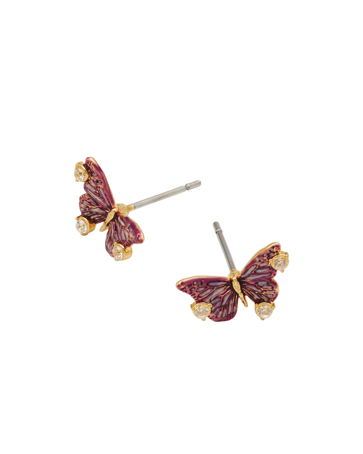 Eve Butterfly Stud Earrings in Gold