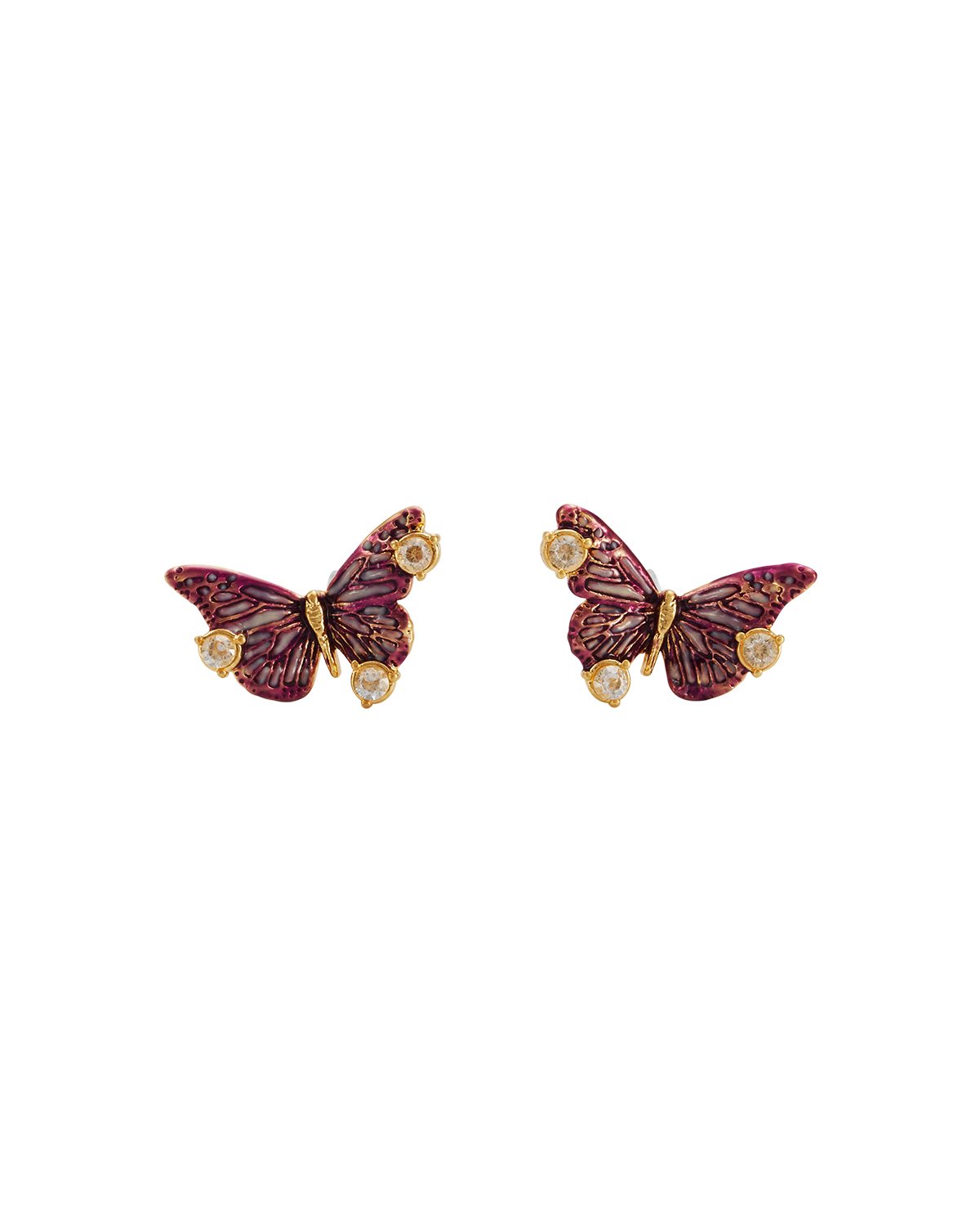 Eve Butterfly Stud Earrings in Gold