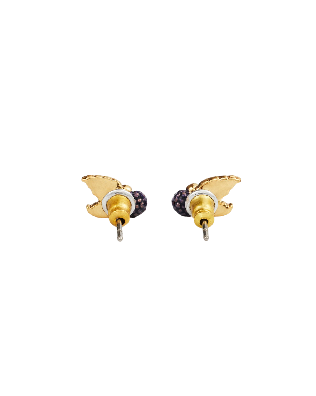 Orla Blackberry Stud Earrings in Gold