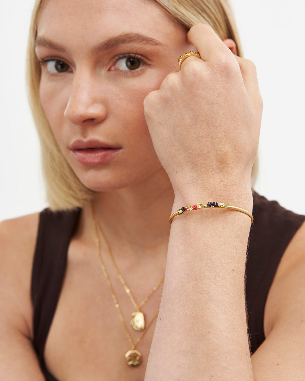 Orla Hedgerow Bangle in Gold