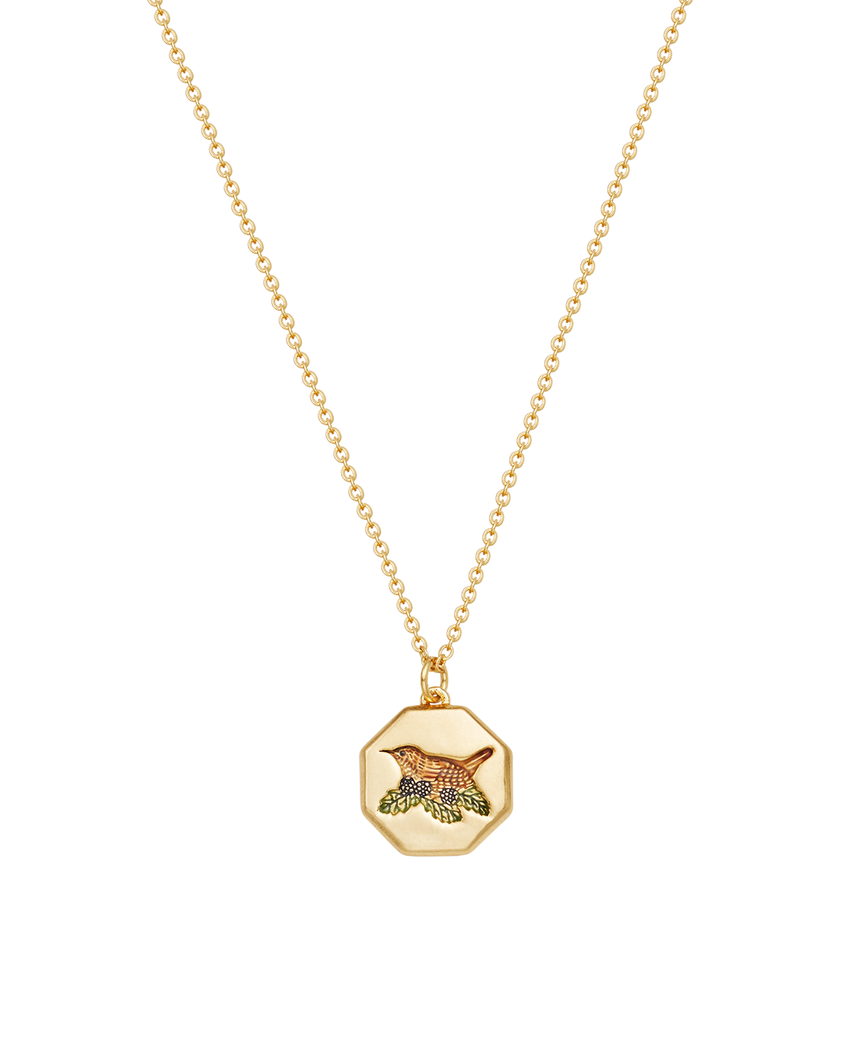 Wren & Blackberry Necklace in Gold