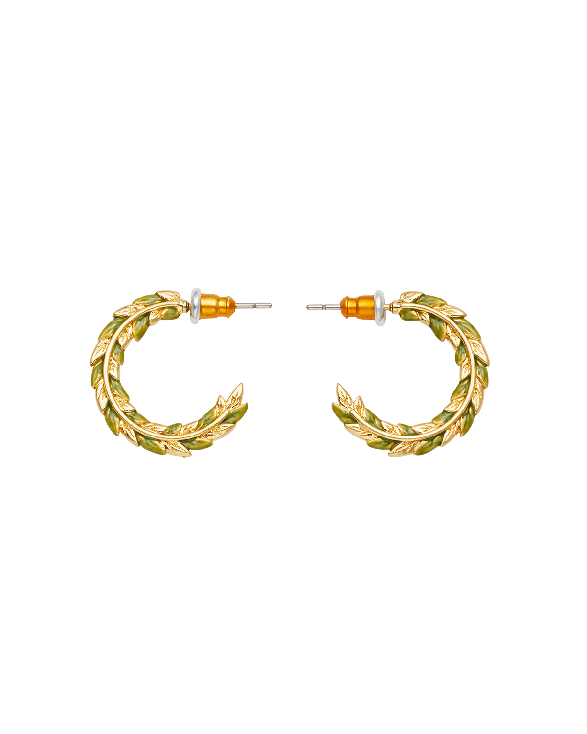 Wheat Hoop Earrings in Gold