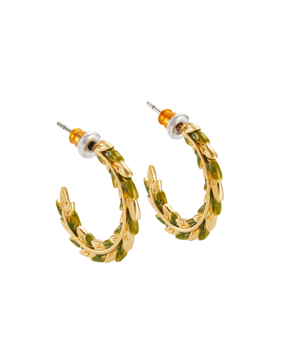 Wheat Hoop Earrings in Gold