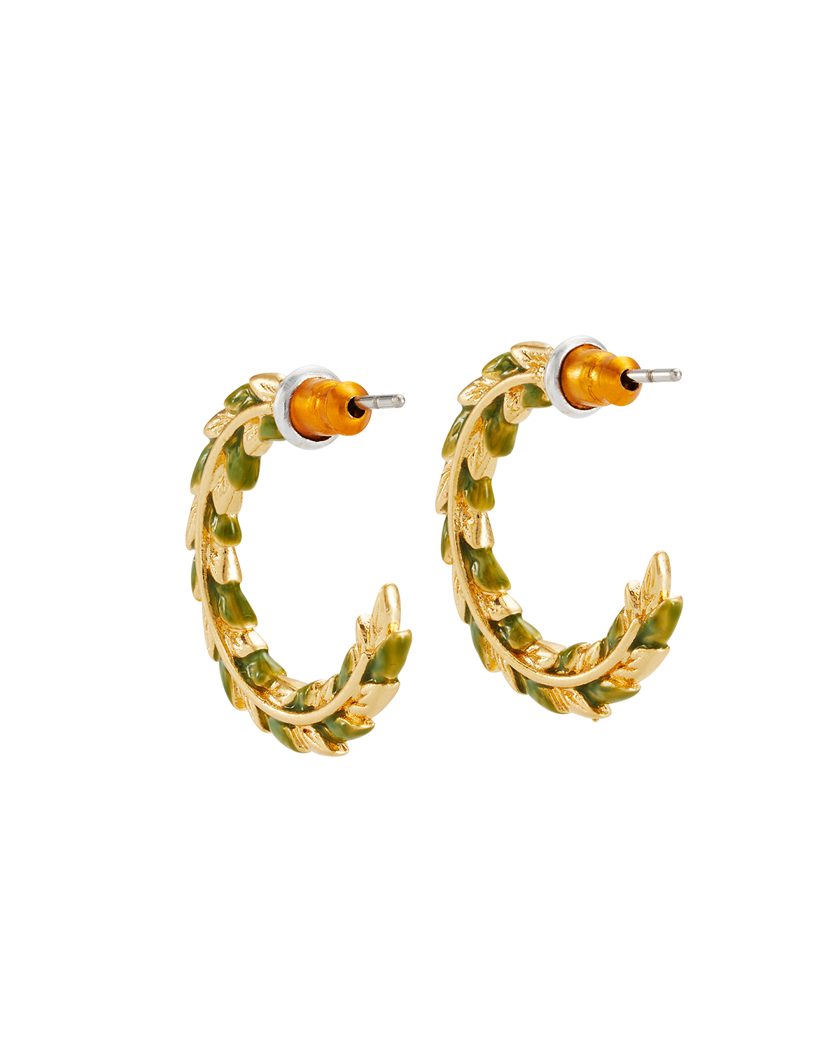 Wheat Hoop Earrings in Gold