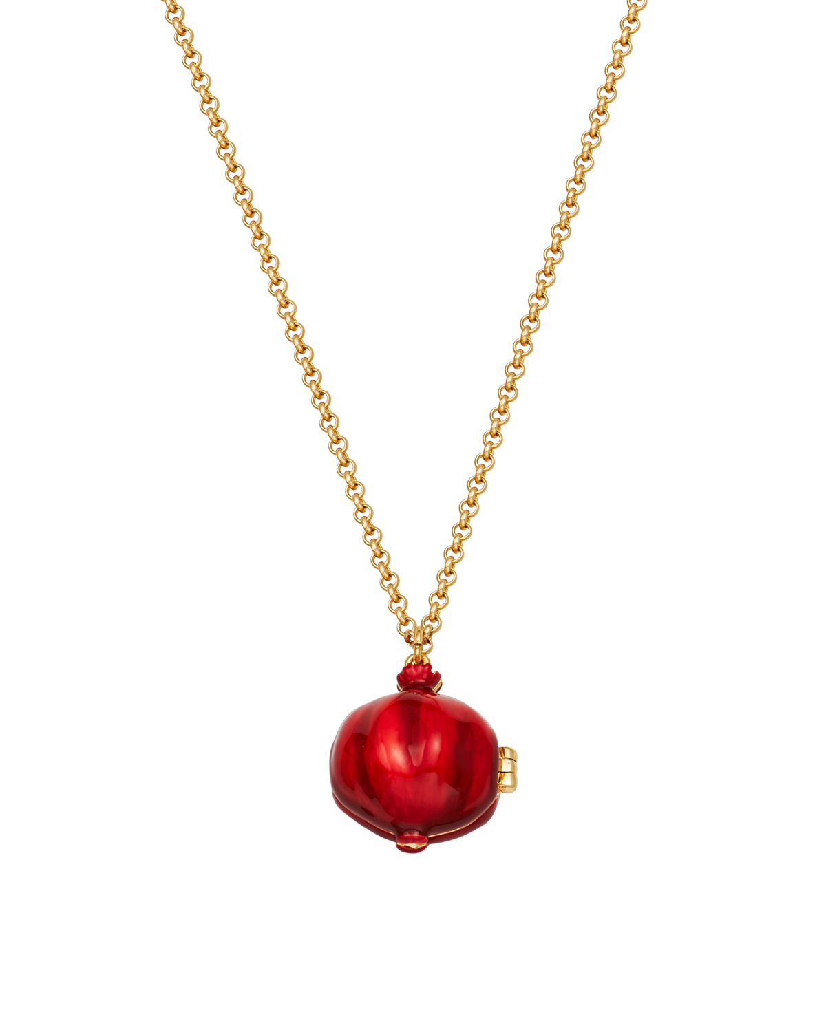 Pomegranate Locket Necklace in Gold