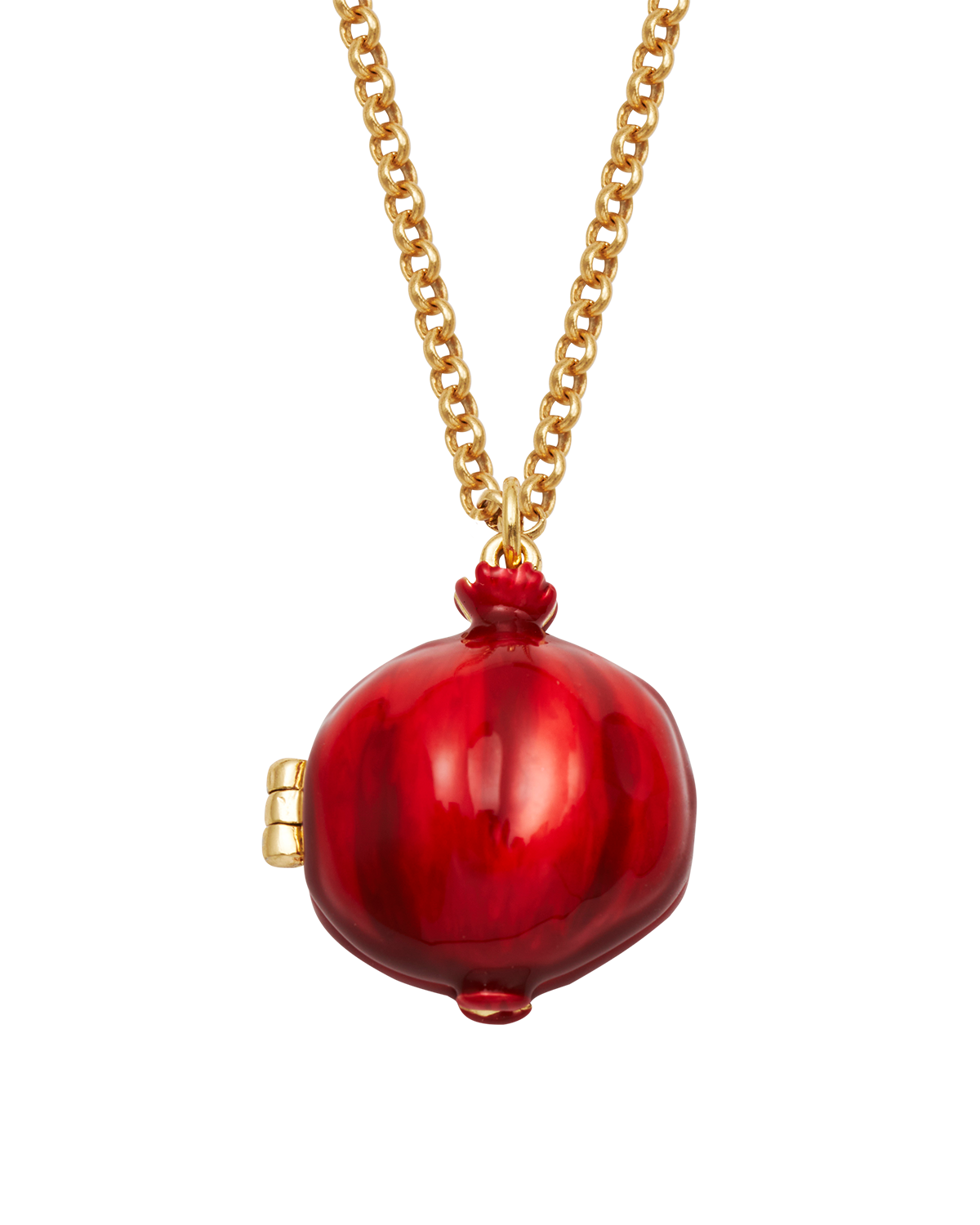 Pomegranate Locket Necklace in Gold