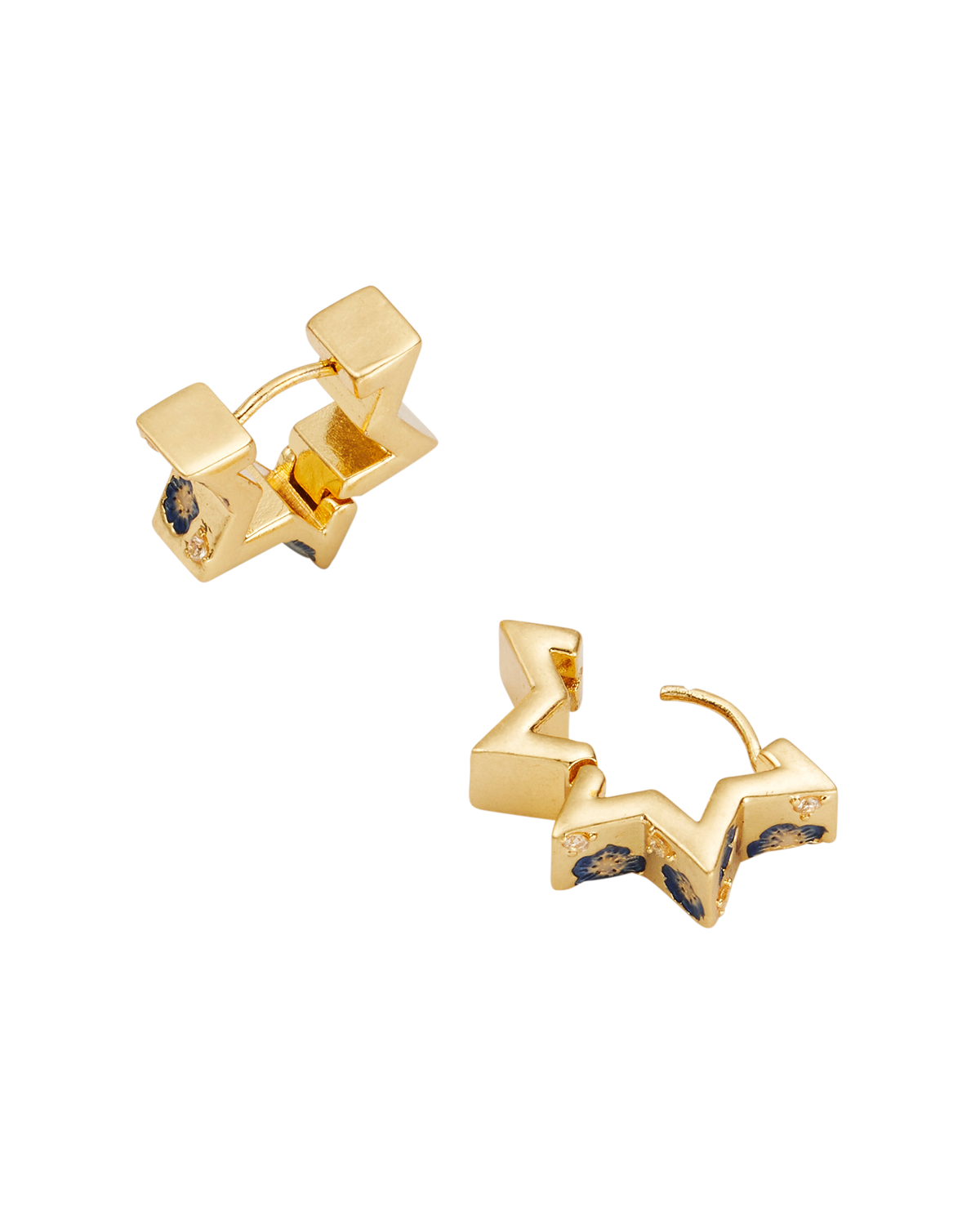 Larkspur Huggie Earrings in Gold