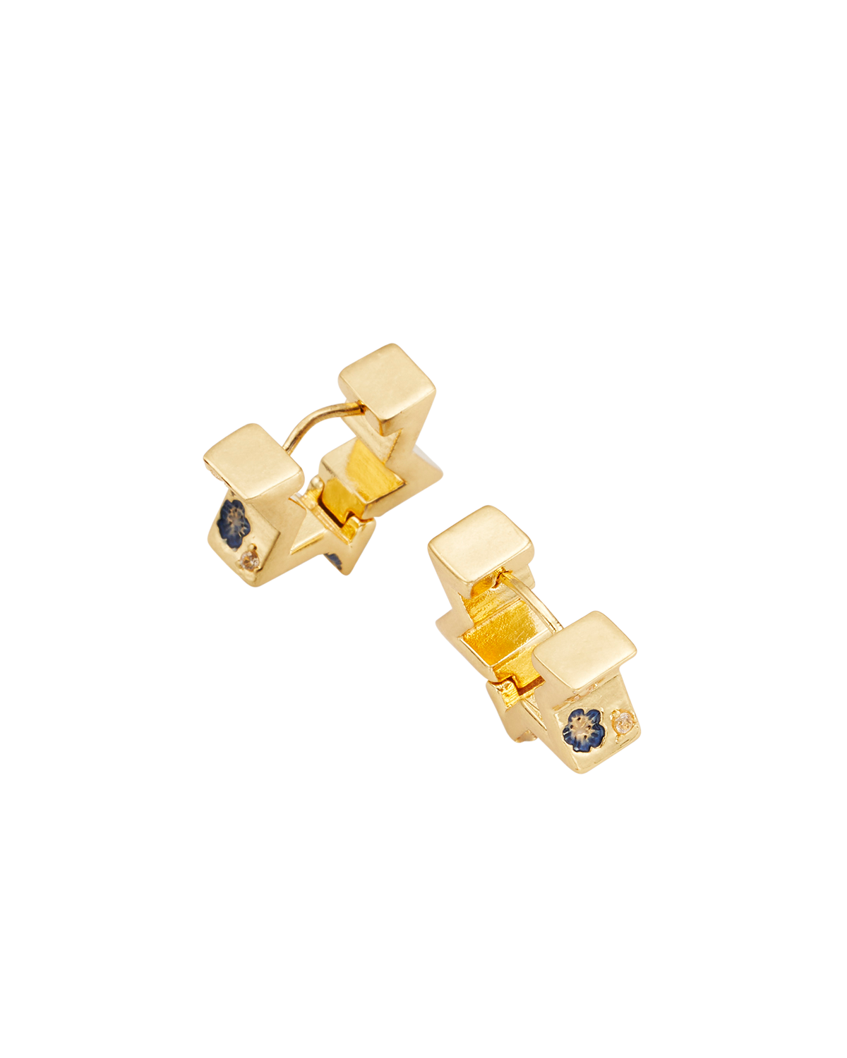 Larkspur Huggie Earrings in Gold