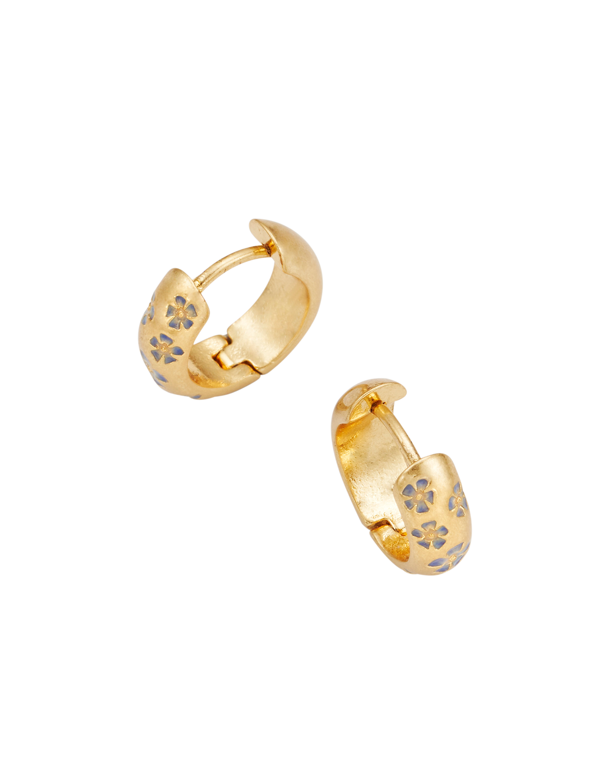 Periwinkle Huggie Earrings in Gold