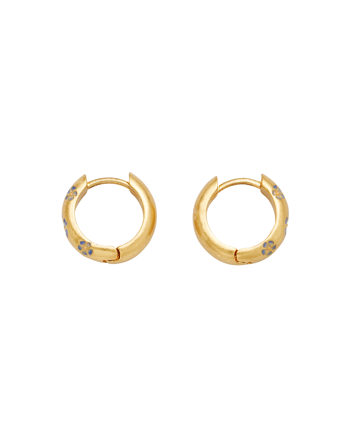 Periwinkle Huggie Earrings in Gold