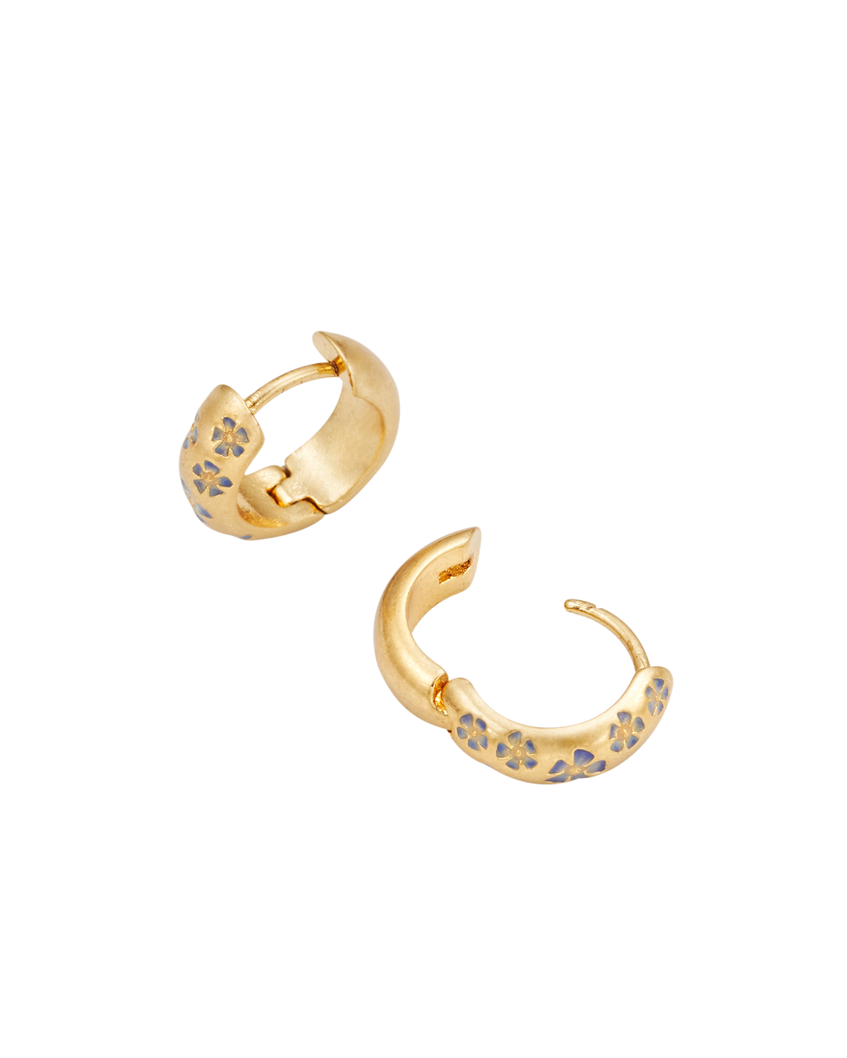 Periwinkle Huggie Earrings in Gold