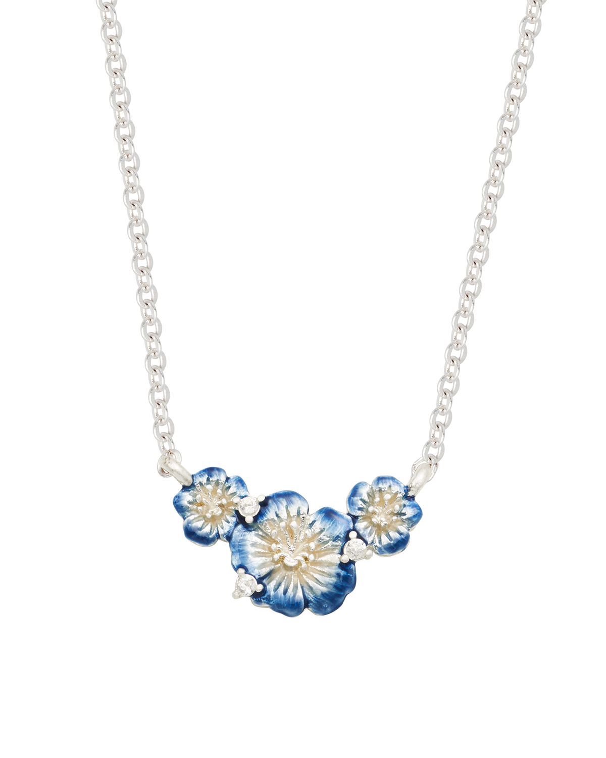 Larkspur Choker Necklace in Silver