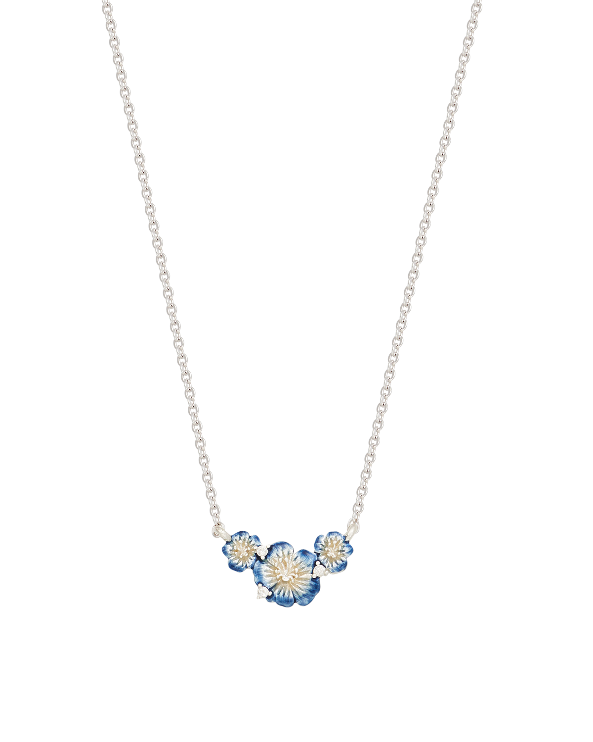 Larkspur Choker Necklace in Silver