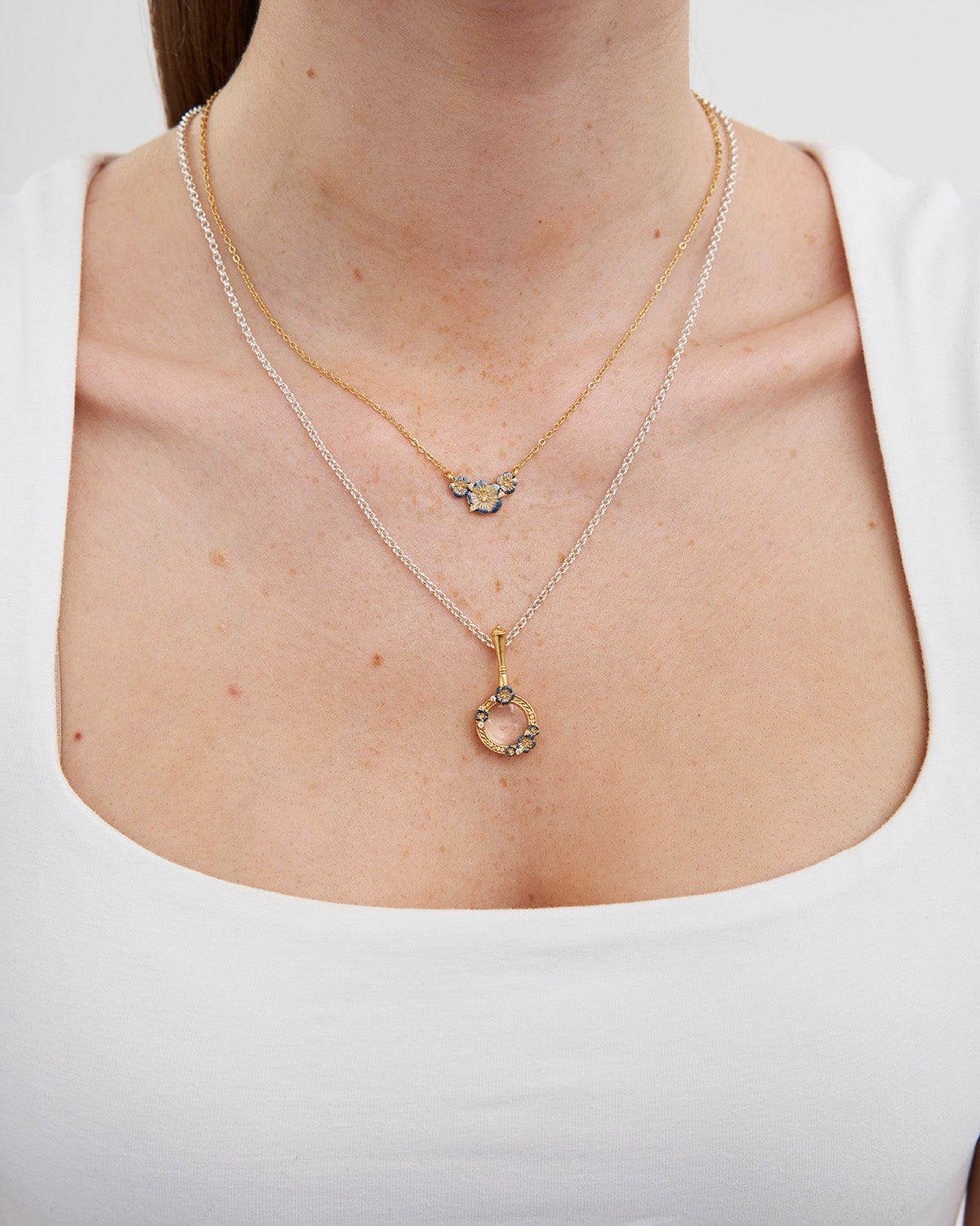 Larkspur Choker Necklace in Silver
