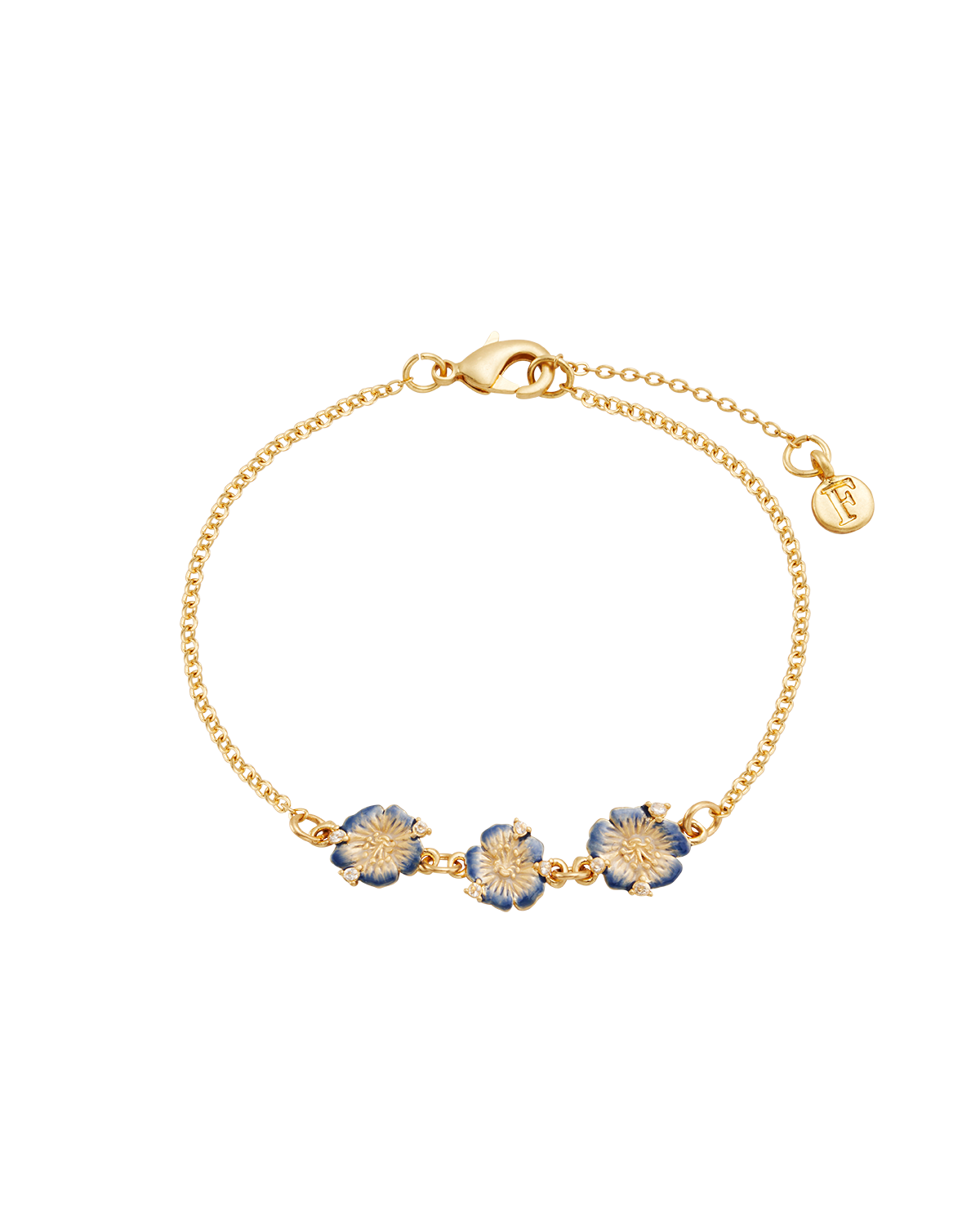 Larkspur Charm Bracelet in Gold