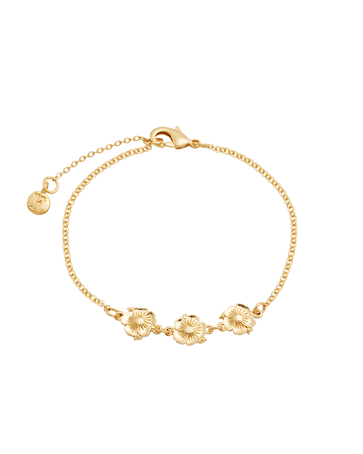 Larkspur Charm Bracelet in Gold