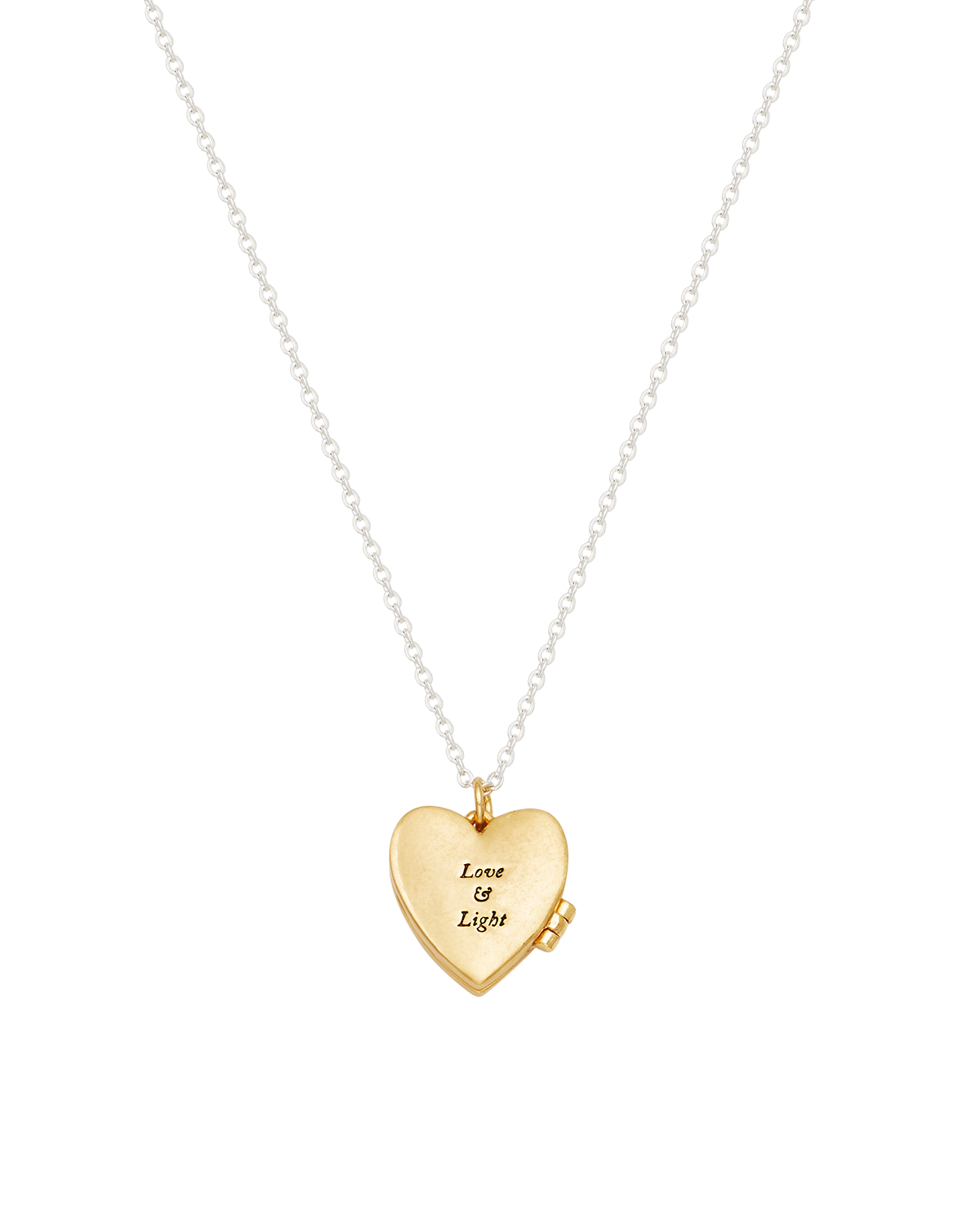 Selene Moon & Periwinkle Locket Necklace in Gold
