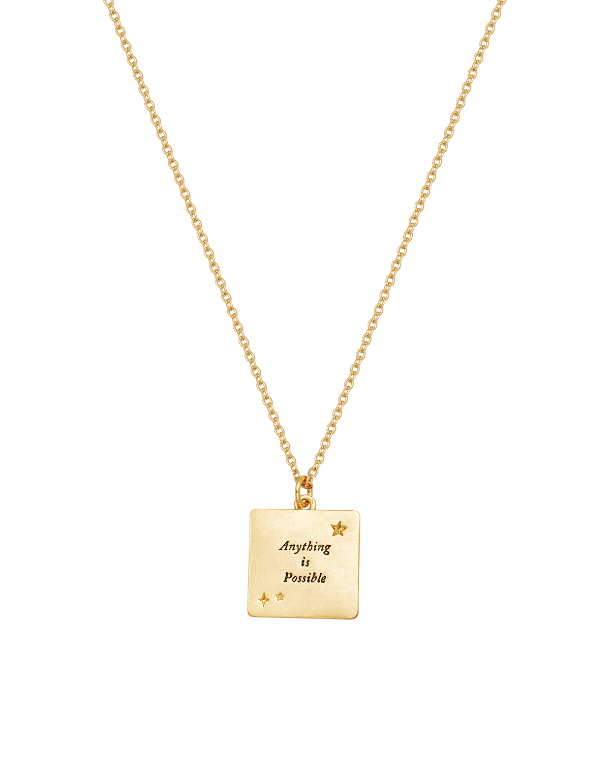 Butterfly & Moon Necklace in Gold