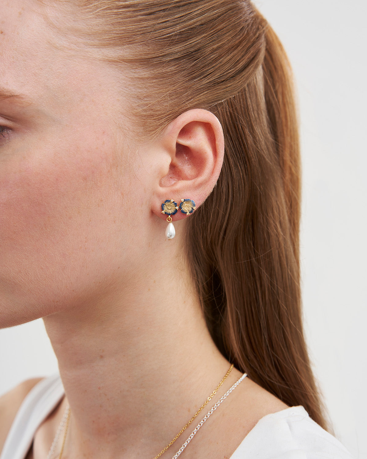 Larkspur Stud Earrings in Gold