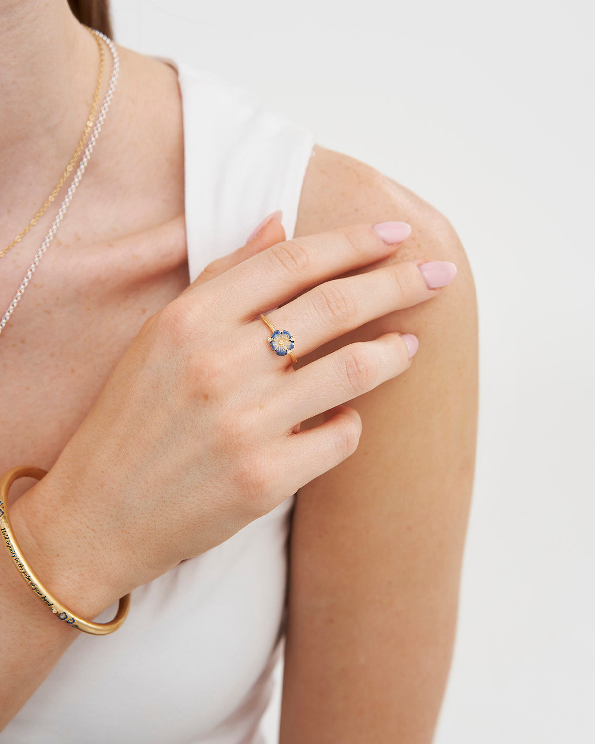 Larkspur Mini Stacking Ring in Gold in Gold