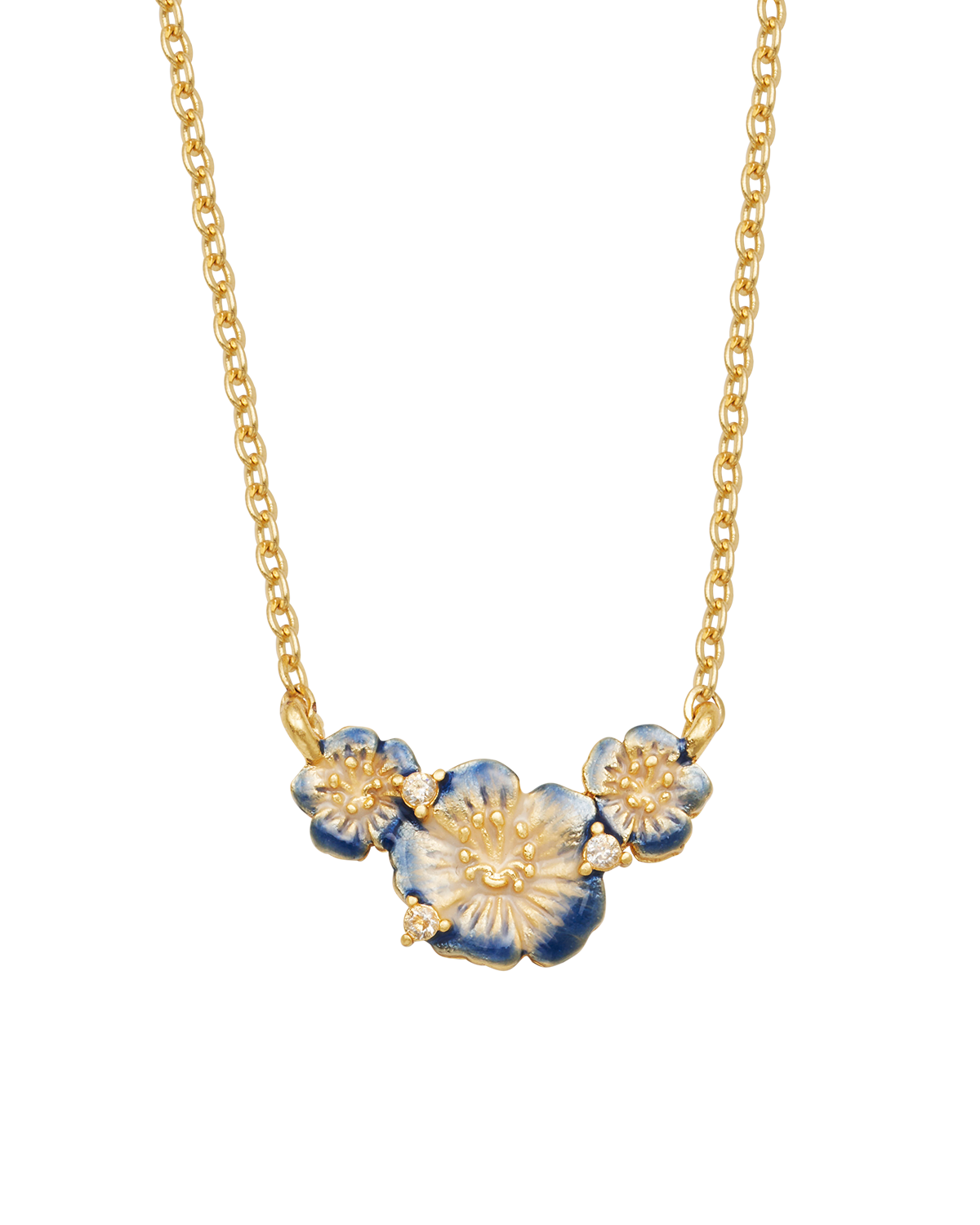 Larkspur Choker Necklace in Gold