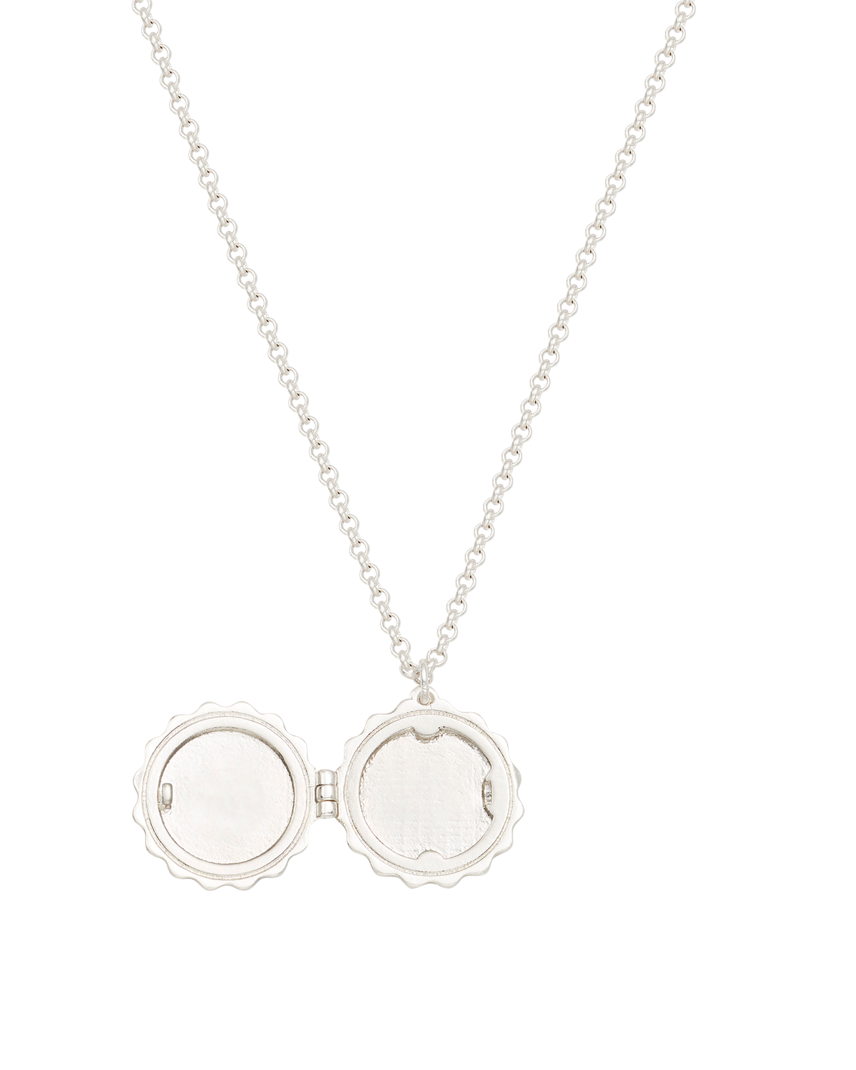 Ivy Blossom Locket Necklace in Silver