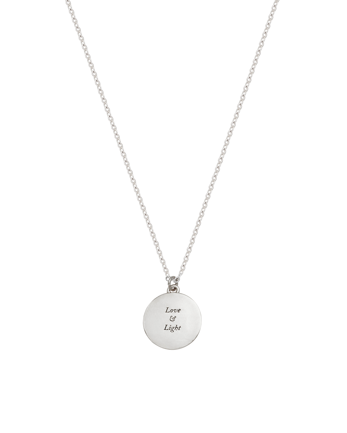 Selene Moon & Periwinkle Necklace in Silver