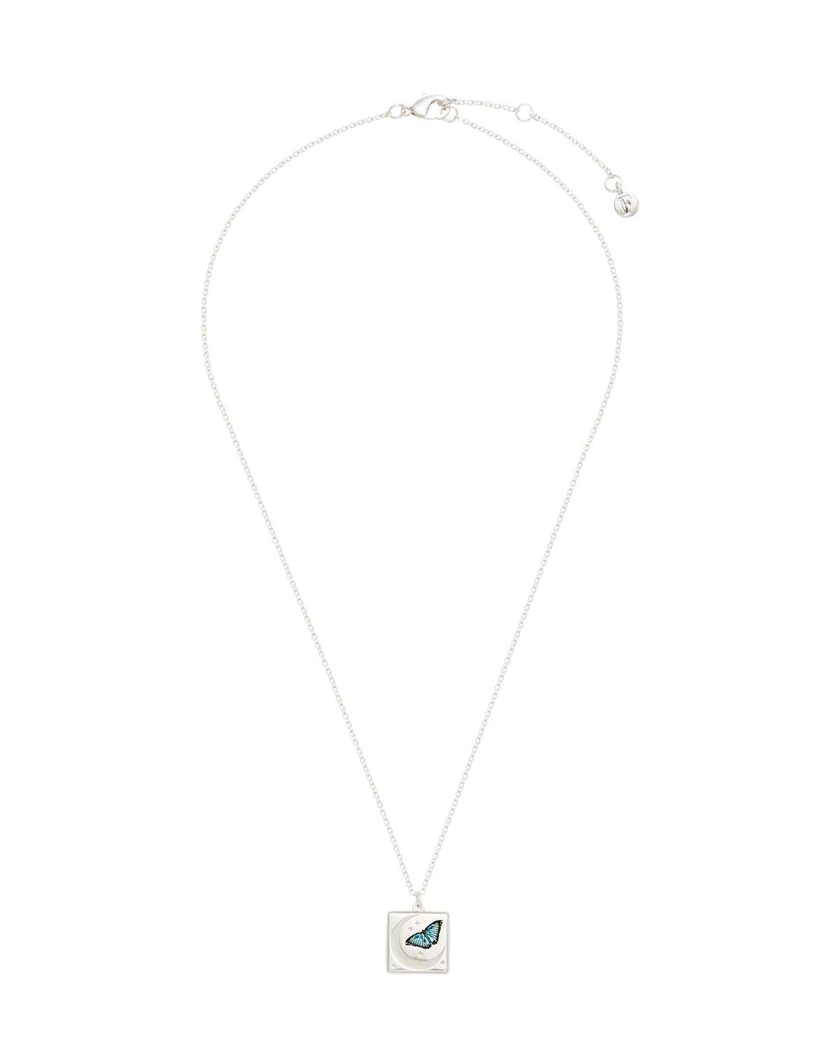 Butterfly & Moon in Silver