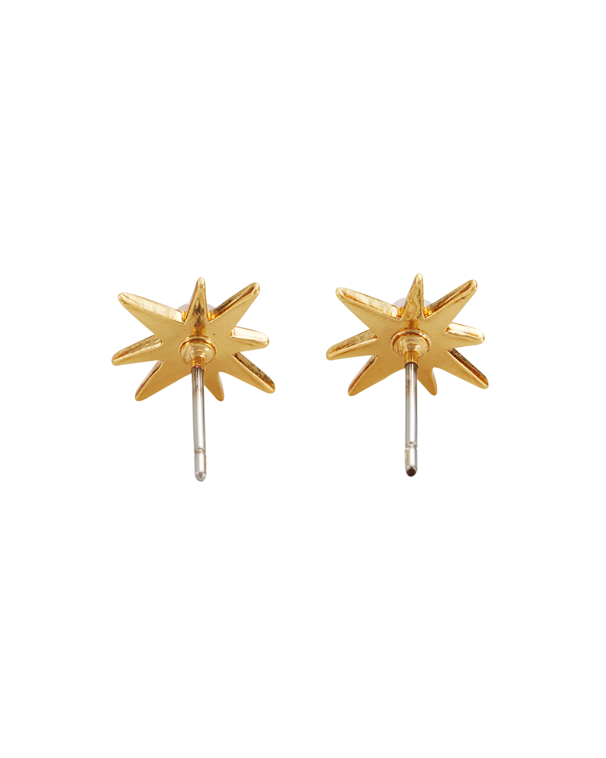 Star Pearl Stud Earrings in Gold