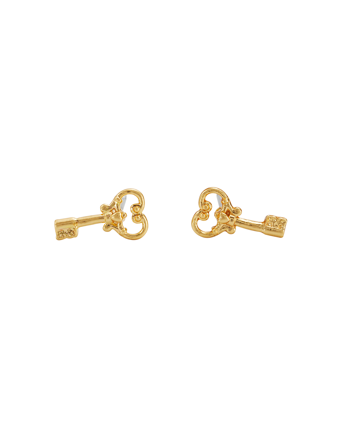Key Stud Earrings in Gold