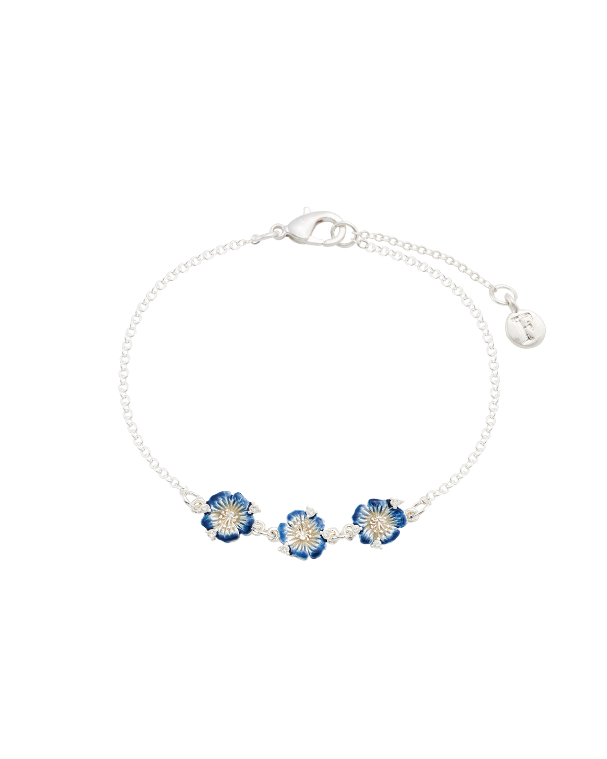 Larkspur Charm Bracelet in SIlver