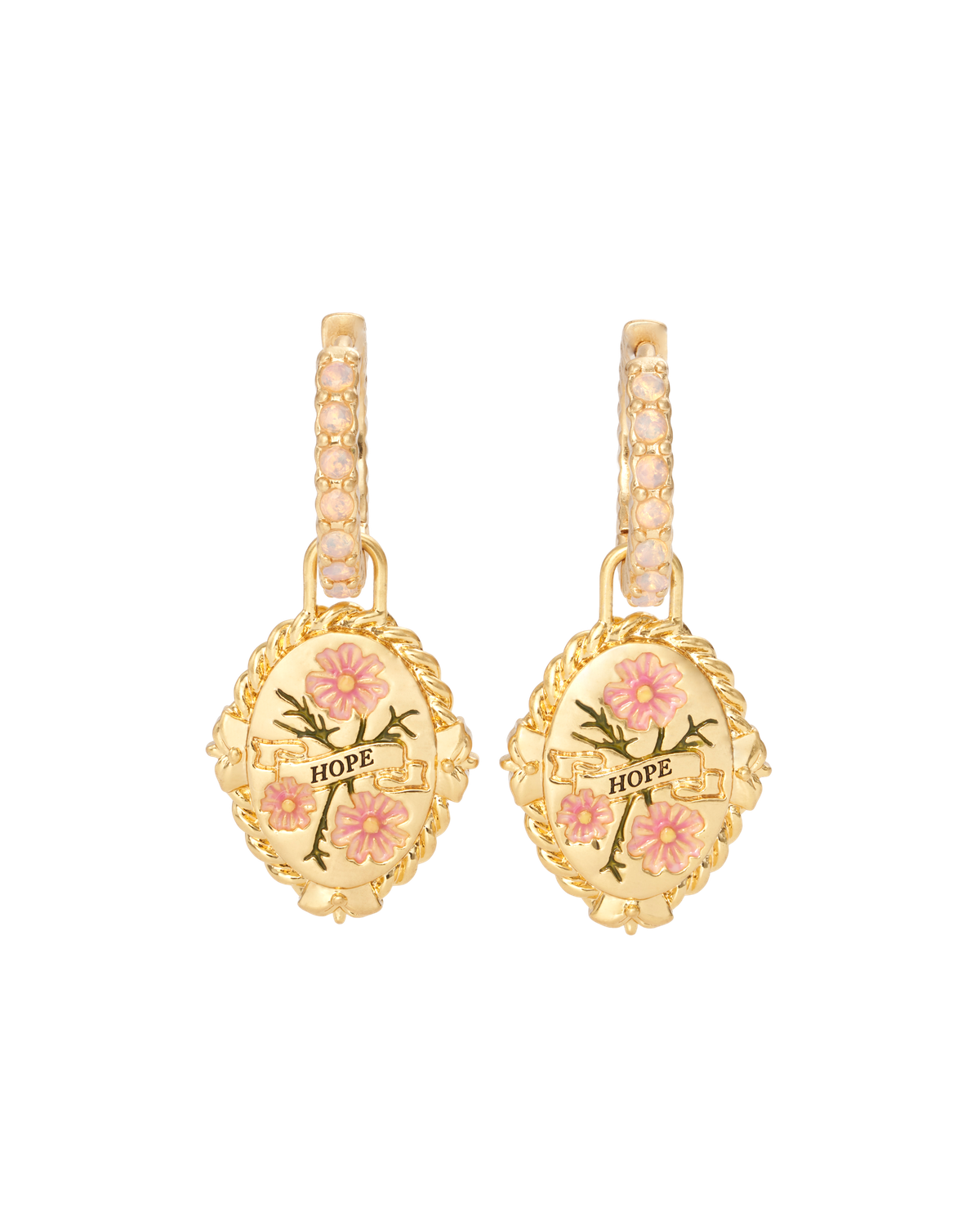 October Birthstone Cosmos Huggie Earrings