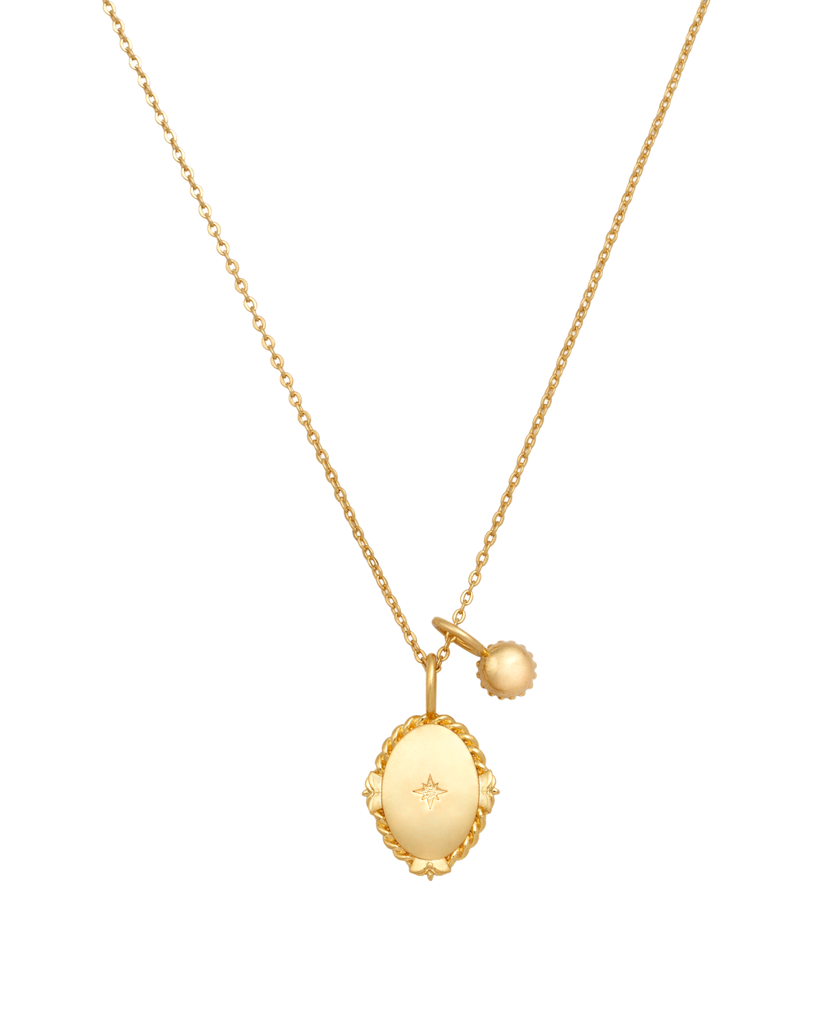 January Birthstone Carnation Charm Necklace