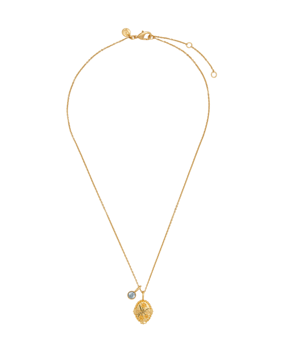 March Birthstone Daffodil Charm Necklace