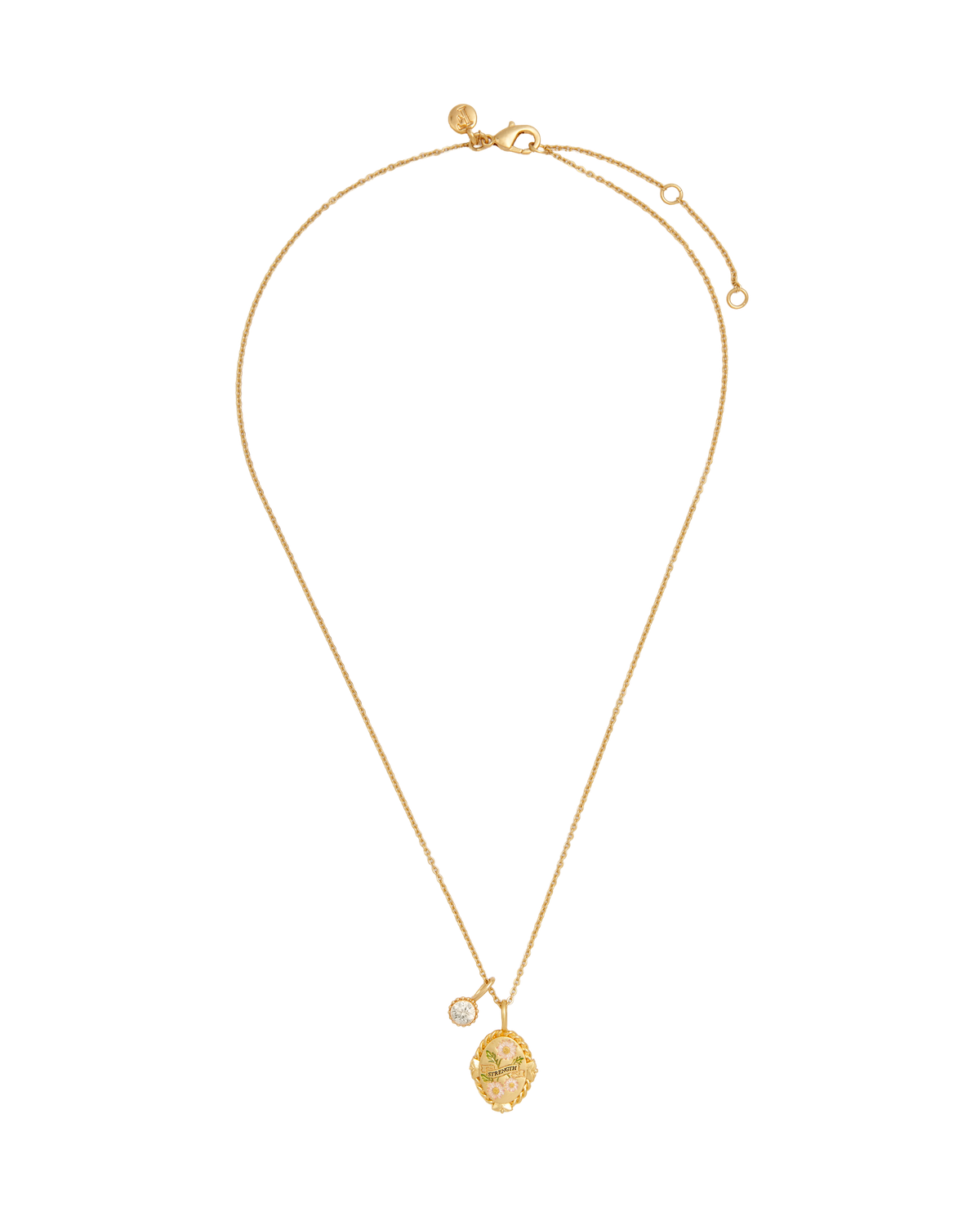 April Birthstone Daisy Charm Necklace