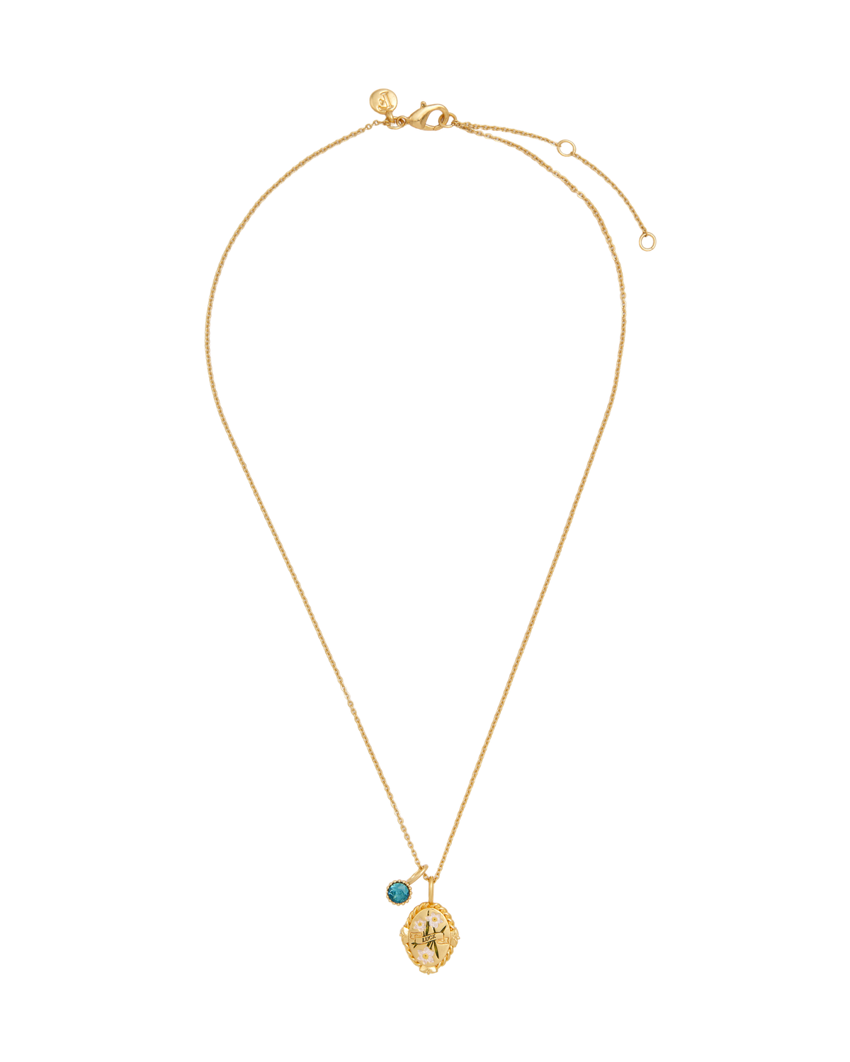 December Birthstone Narcissus Charm Necklace