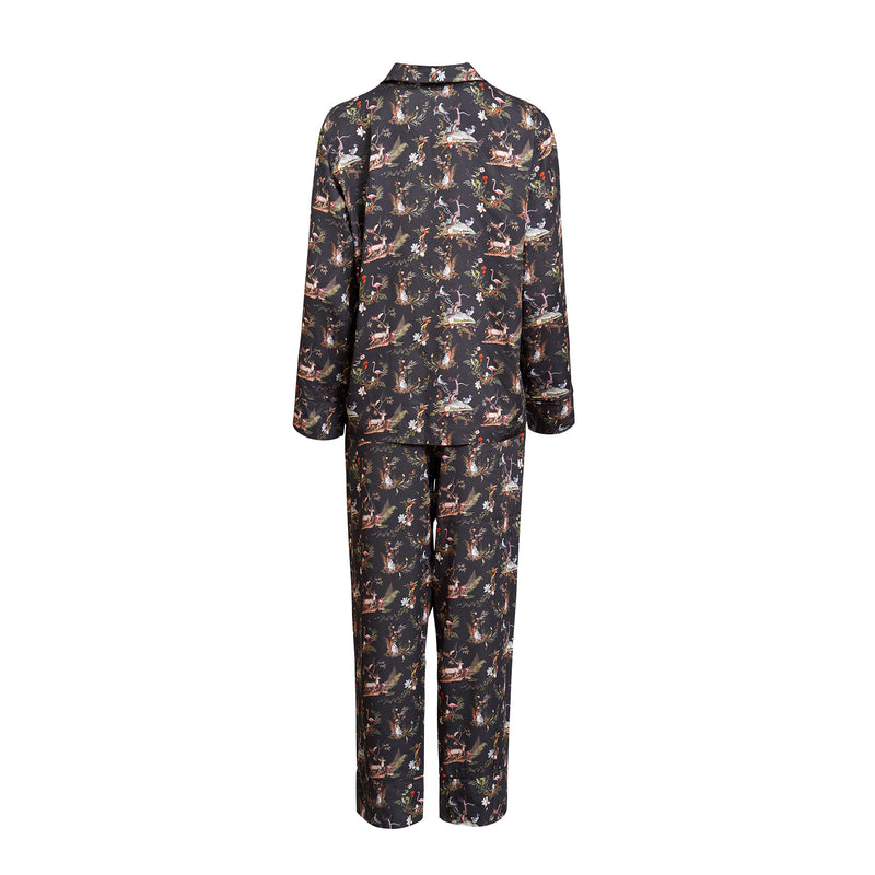 Wonderland Black Pyjamas & Wonderland Black Sleep Mask Set