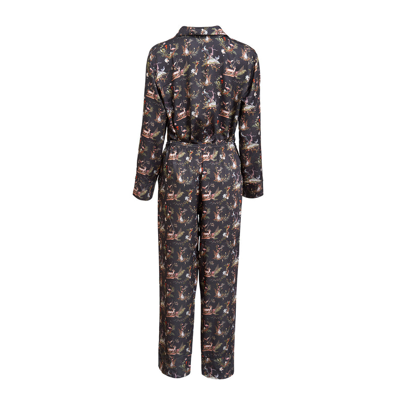 Wonderland Black Pyjamas & Wonderland Black Sleep Mask Set