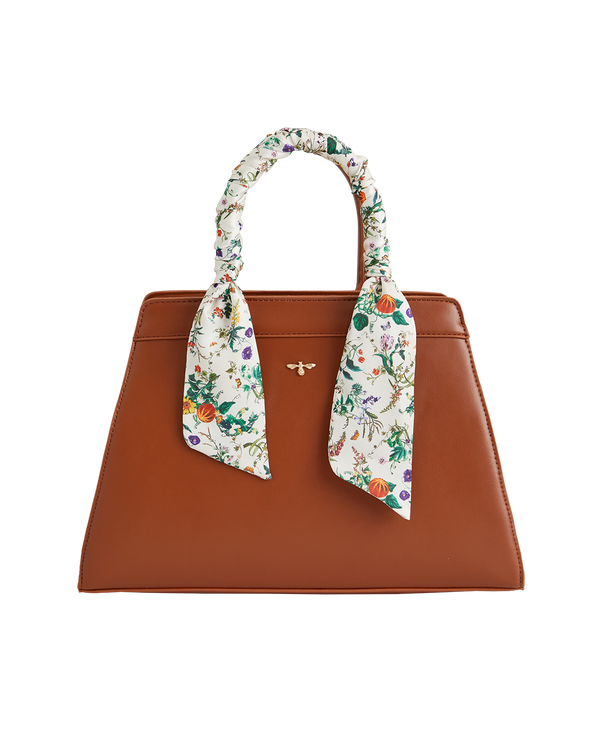 Botanical Pumpkin Tote- Tan