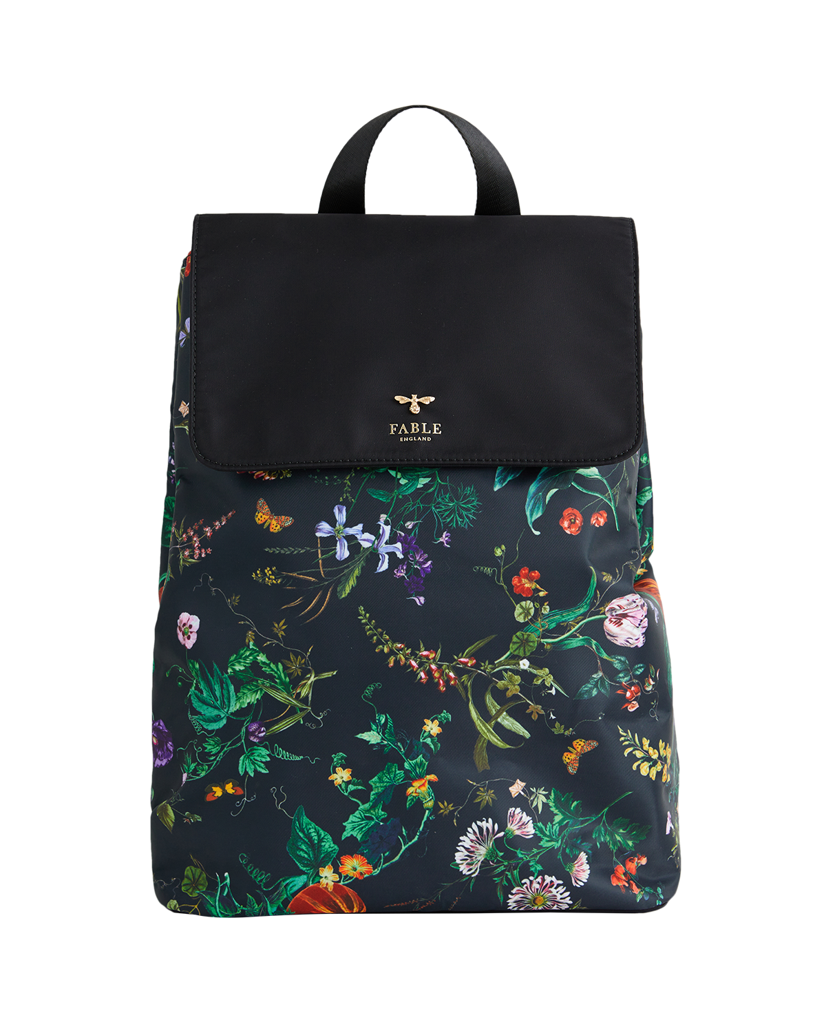 Botanical Pumpkin Black Backpack