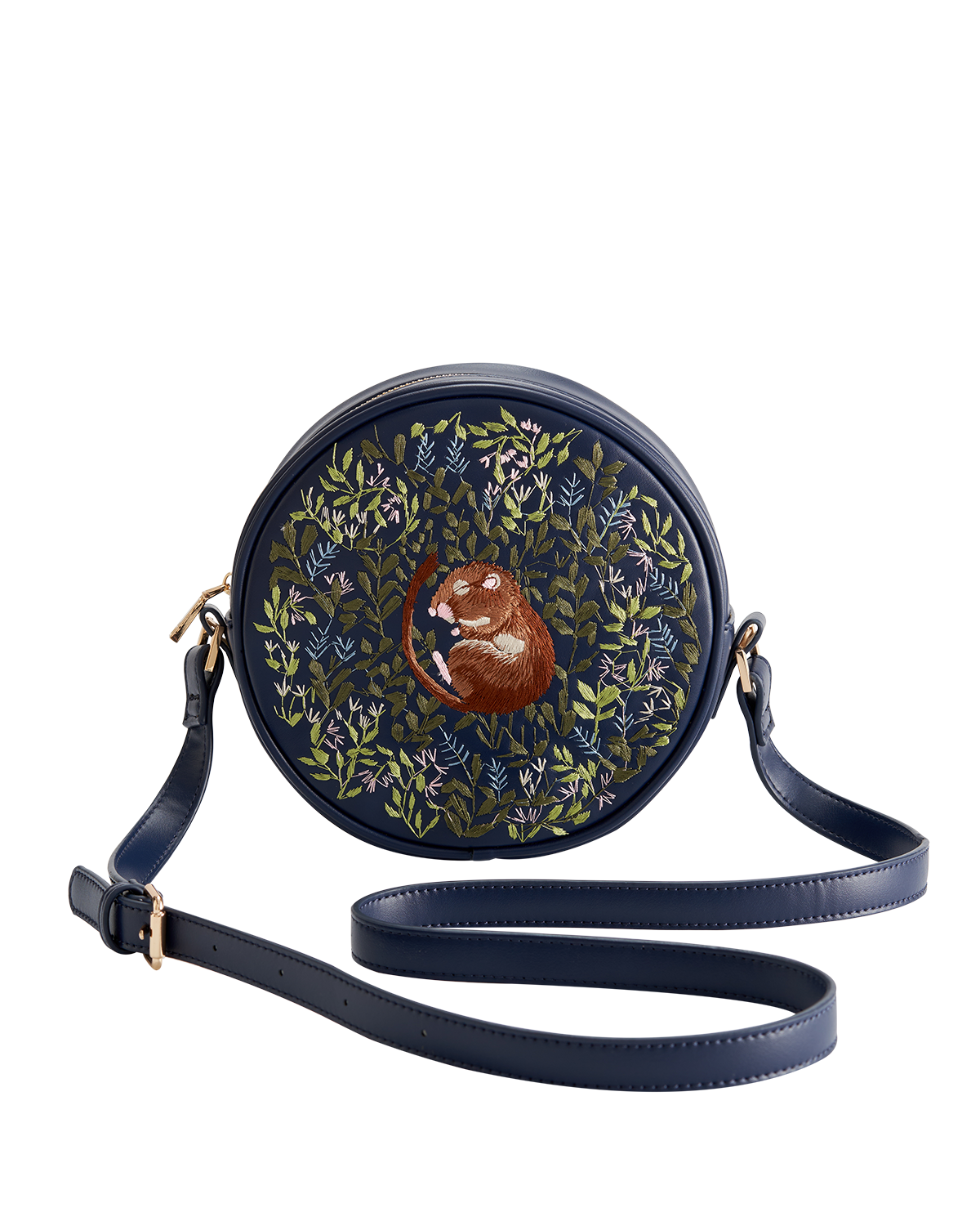 Bolso Redondo Chloe Lirón Bordado