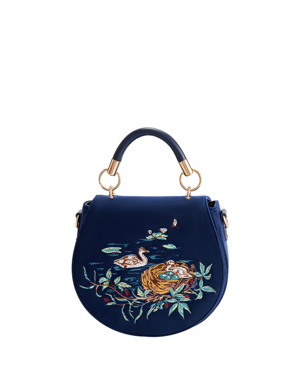 Rebecca Saddle Bag Embroidered Cygnet